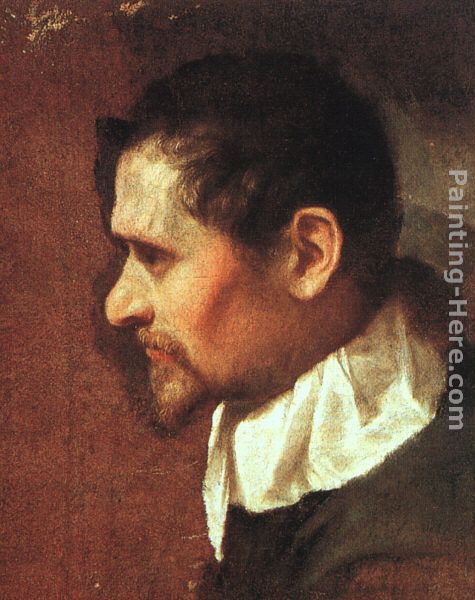 Self-Portrait in Profile painting - Annibale Carracci Self-Portrait in Profile art painting